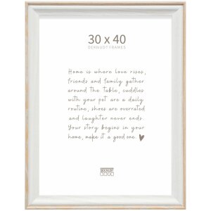 Marco de madera Deknudt S68VG1 blanco-naturaleza 30x40 cm