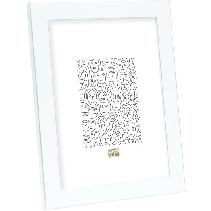 Marco de plástico Deknudt S41VK1 blanco con borde plateado 21x29,7 cm DIN A4