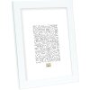 Marco de plástico Deknudt S41VK1 blanco con borde plateado 21x29,7 cm DIN A4