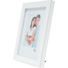 Marco de plástico Deknudt S41VK1 blanco con borde plateado 21x29,7 cm DIN A4