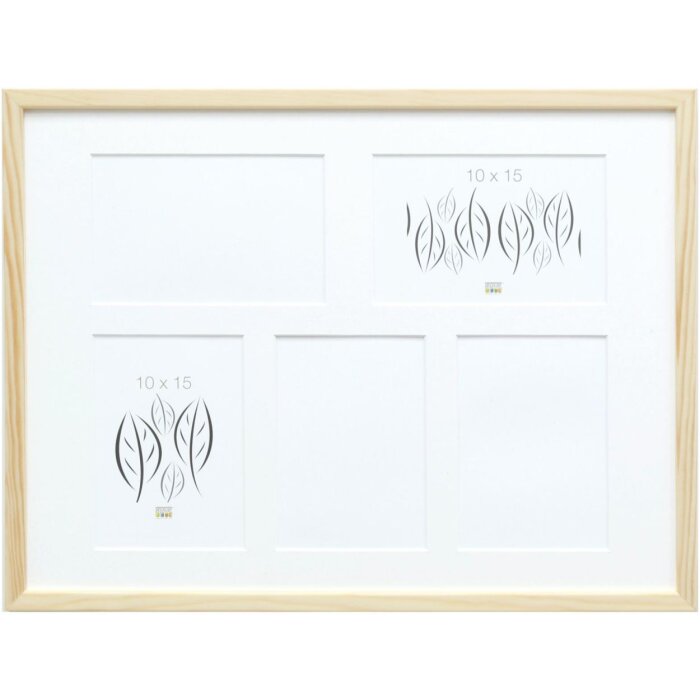 Deknudt marco de madera S41JH1 naturaleza 5 fotos 10x15 cm (31,4x41,4 cm)