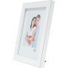 Marco de plástico Deknudt S41VK1 blanco con borde plateado 29,7x42 cm DIN A3