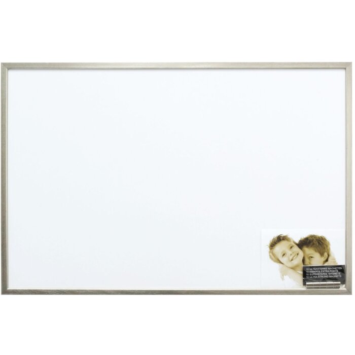 Tablero magnético de madera Deknudt S41JD1 plata 40x60 cm