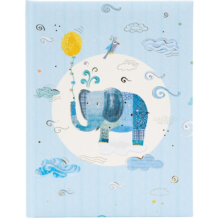 Goldbuch diario bebé Elefante azul 21x28 cm gofrado plateado 44 páginas