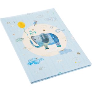 Goldbuch diario bebé Elefante azul 21x28 cm gofrado plateado 44 páginas