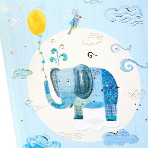 Goldbuch diario bebé Elefante azul 21x28 cm gofrado plateado 44 páginas