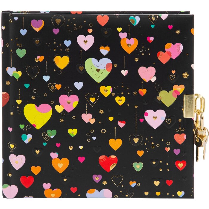 Goldbuch Diario Corazón a Corazón oscuro 16,5x16,5 cm 96 páginas blancas