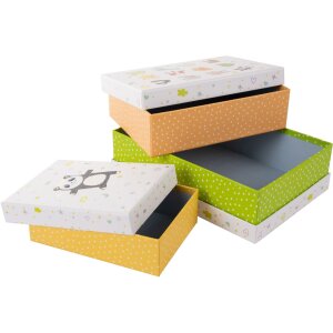 Goldbuch Juego de Cajas de Cartón Pirámide de Animales 3 Cajas de Cartón