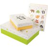 Goldbuch Juego de Cajas de Cartón Pirámide de Animales 3 Cajas de Cartón