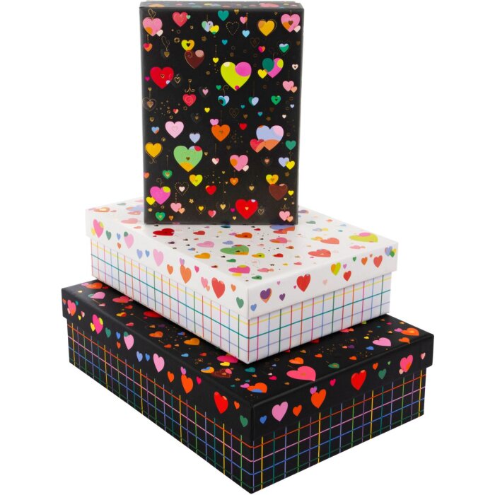 Goldbuch Juego de Cajas de Cartón Corazón a Corazón 3 Cajas de Cartón