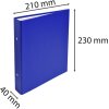 Carpeta de anillas Exacompta PP plastificado 2 anillas 40 mm 23x21 cm DIN A5