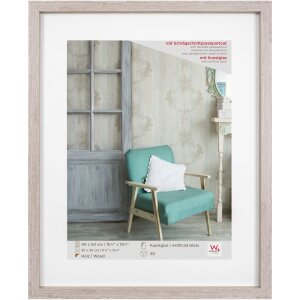 Marco de madera Walther Estocolmo 40x50 cm con cristal acrílico Passepartout