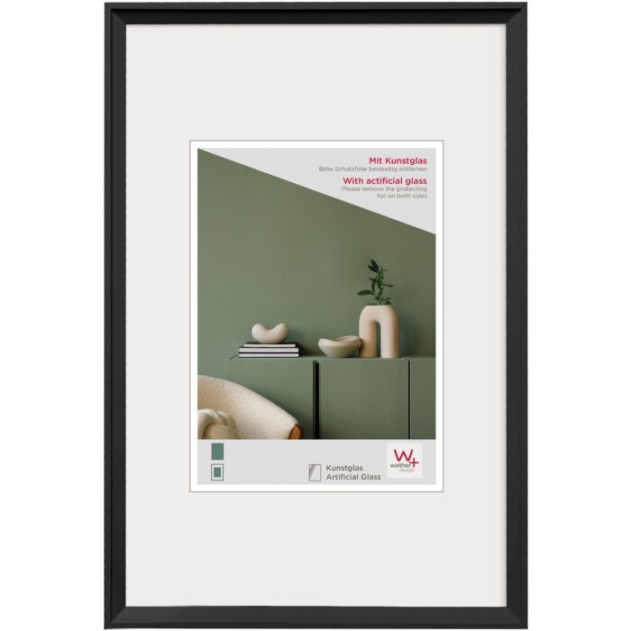 Marco de plástico Walther Desire negro 50x70 cm Cristal acrílico