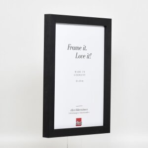 Efecto marco de madera Perfil 52 negro 59,4x84,1 cm cristal de museo