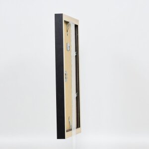 Efecto Marco de madera Perfil 52 negro 70x100 cm Vidrio Museo
