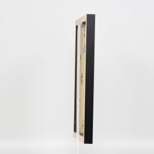 Efecto Marco de madera Perfil 52 negro 70x100 cm Vidrio Museo