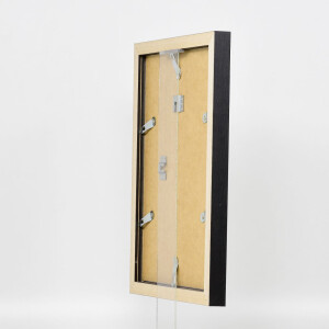 Efecto marco de madera Perfil 52 negro 10,5x14,8 cm cristal de museo