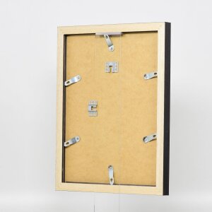 Efecto marco de madera Perfil 52 negro 10,5x14,8 cm cristal de museo