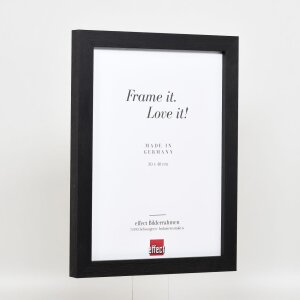 Efecto marco de madera Perfil 52 negro 10,5x14,8 cm cristal de museo