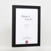Efecto marco de madera Perfil 52 negro 10,5x14,8 cm cristal de museo