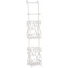 Clayre & Eef 4Y0232W Portarrollos Papel Higiénico 17x17x97 cm Blanco Rectángulo