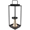 Clayre & Eef 50691 Candeleros (2 piezas) 15x15x50-57 - 15x15x40-46 cm Negro