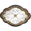 Clayre & Eef 52S238 Espejo 70x6x100 cm Dorado - Negro Ovalado