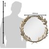 Clayre & Eef 52S288 Espejo Ø 55x4 cm Espejo de pared dorado