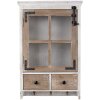 Clayre & Eef 5H0640 Armario 38x14x58 cm Blanco - Marrón