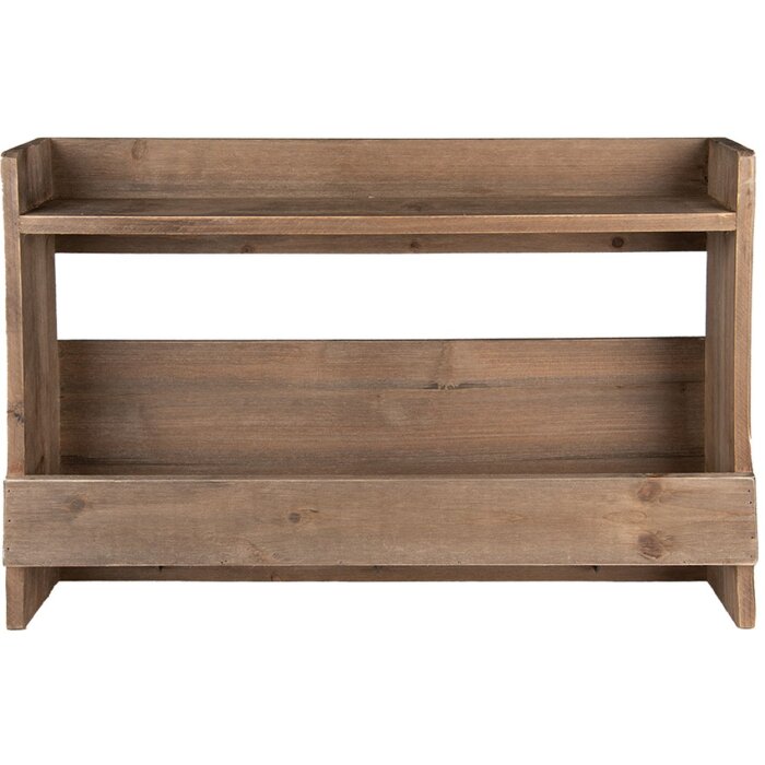 Clayre & Eef 5H0641 Estante de pared 60x12x42 cm Marrón