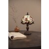 Clayre & Eef 5LL-5619 Lámpara de mesa Tiffany Ø 18x30 cm E14-máx 1x25W Beige - Rojo