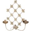 Clayre & Eef 5LMP348 Aplique 43x16x55 cm E14 -max 2x25W Beige - Dorado