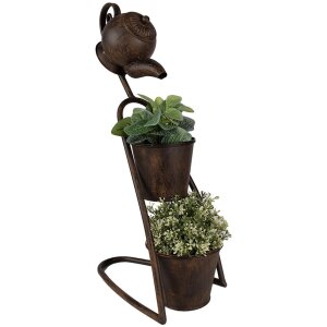 Clayre & Eef 5Y1159 Jardinera 32x20x62 cm Marrón