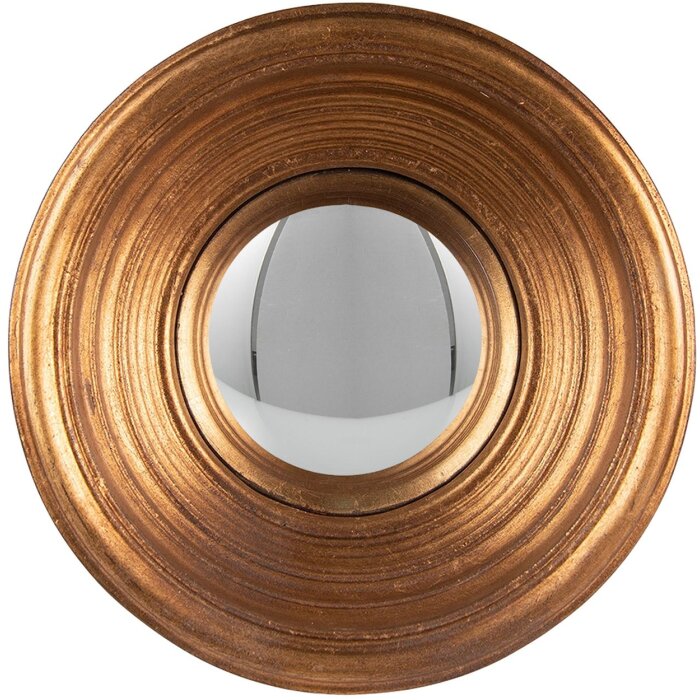 Clayre & Eef 62S201GO Espejo Ø 19x7 cm Espejo de pared redondo dorado