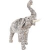 Clayre & Eef 65181M Decoración Elefante 30 cm Blanco - Negro