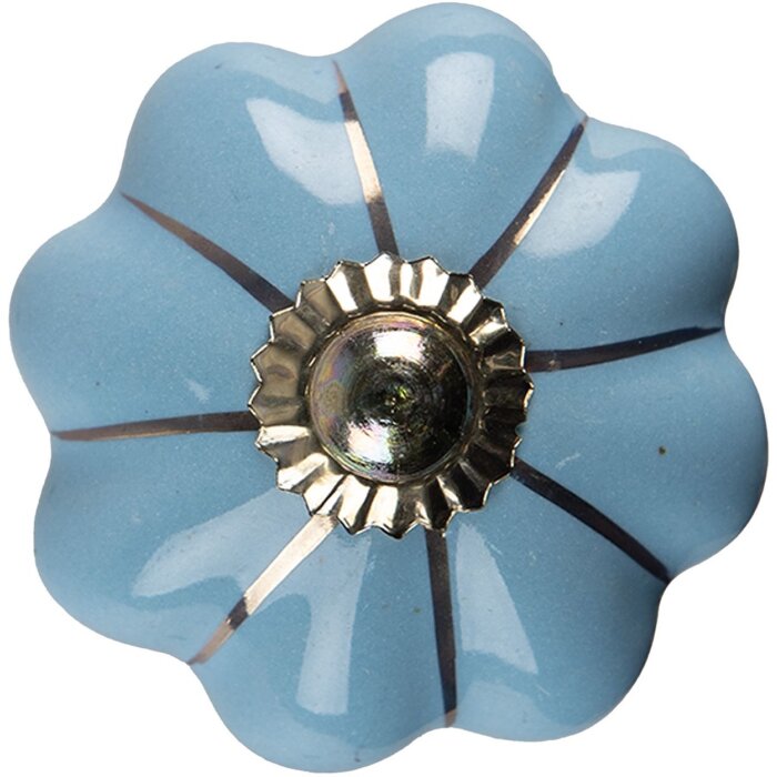 Clayre & Eef 65208 Pomo Ø 4x4 cm Azul - Dorado