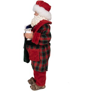 Clayre & Eef 65222 Decoración Papá Noel 16x8x28 cm Rojo