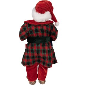Clayre & Eef 65222 Decoración Papá Noel 16x8x28 cm Rojo