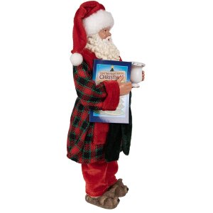 Clayre & Eef 65222 Decoración Papá Noel 16x8x28 cm Rojo