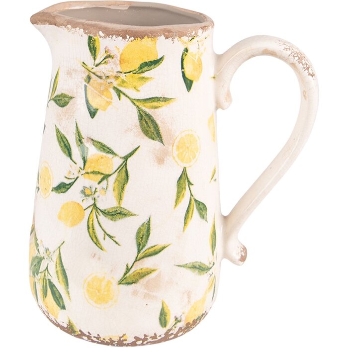 Clayre & Eef 6CE1530L Jarra Decoración 20x14x23 cm Amarillo