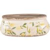 Clayre & Eef 6CE1531M Maceta Decoración 23x10x9 cm Amarillo Ovalada