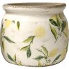 Clayre & Eef 6CE1535M Maceta decorativa Ø 15x13 cm Amarillo - Verde
