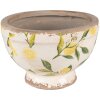 Clayre & Eef 6CE1536S Macetero Motivo Limón Amarillo Ø 17x11cm