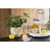 Clayre & Eef 6CE1536S Macetero Motivo Limón Amarillo Ø 17x11cm
