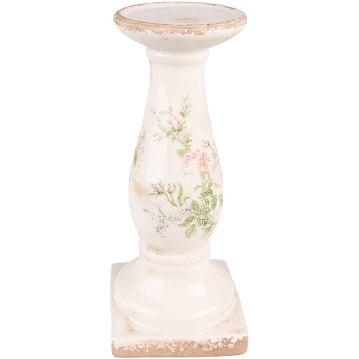 Clayre & Eef 6CE1539L Candelero Ø 13x30 cm Rosa - Beige