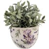 Clayre & Eef 6CE1553S Maceta decorativa Ø 15x11 cm Violeta - Verde