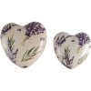 Clayre & Eef 6CE1554L Decoración Corazón 11x11x4 cm Violeta - Verde
