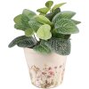 Clayre & Eef 6CE1555S Maceta decorativa Ø 12x10 cm Rosa - Beige