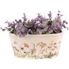 Clayre & Eef 6CE1557M Decoración Maceta 23x10x11 cm Rosa - Beige Ovalada