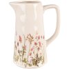 Clayre & Eef 6CE1558L Jarra Decoración Cerámica 20x13x25 cm Rosa Beige